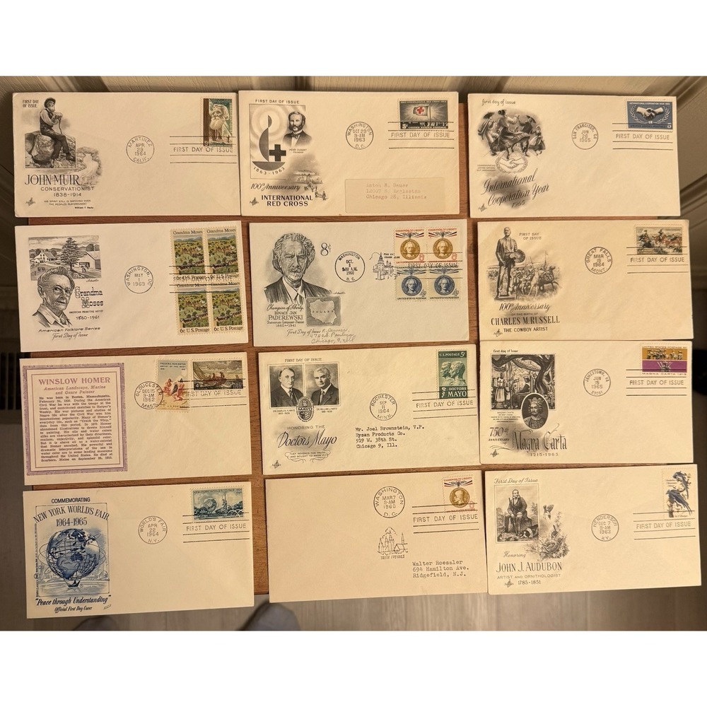 Lot Of 20 1960s Cachet Cover FDI FDC Stamps. Mixed Lot